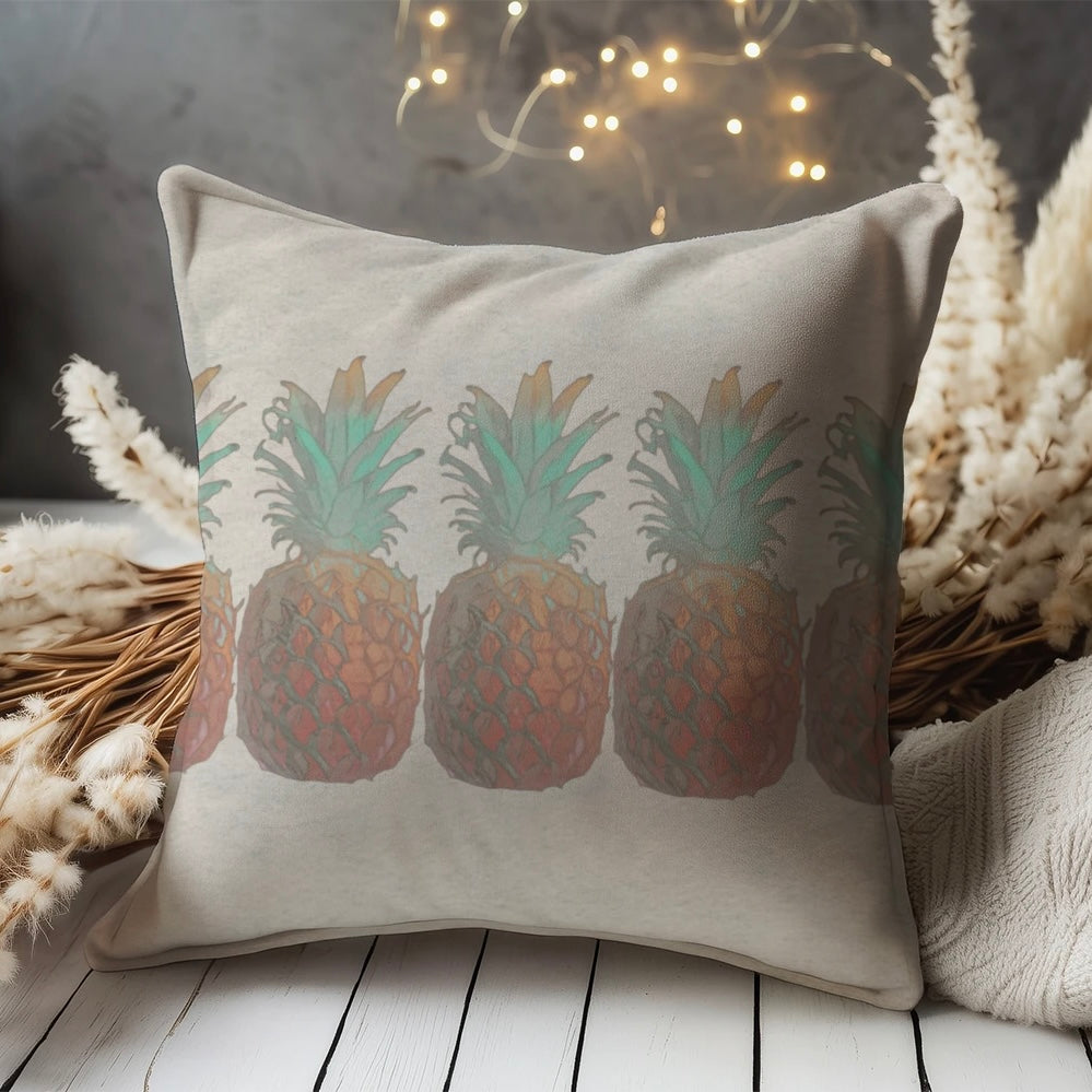 Premium Cushion Cover (Row of Frosted Pineapples)