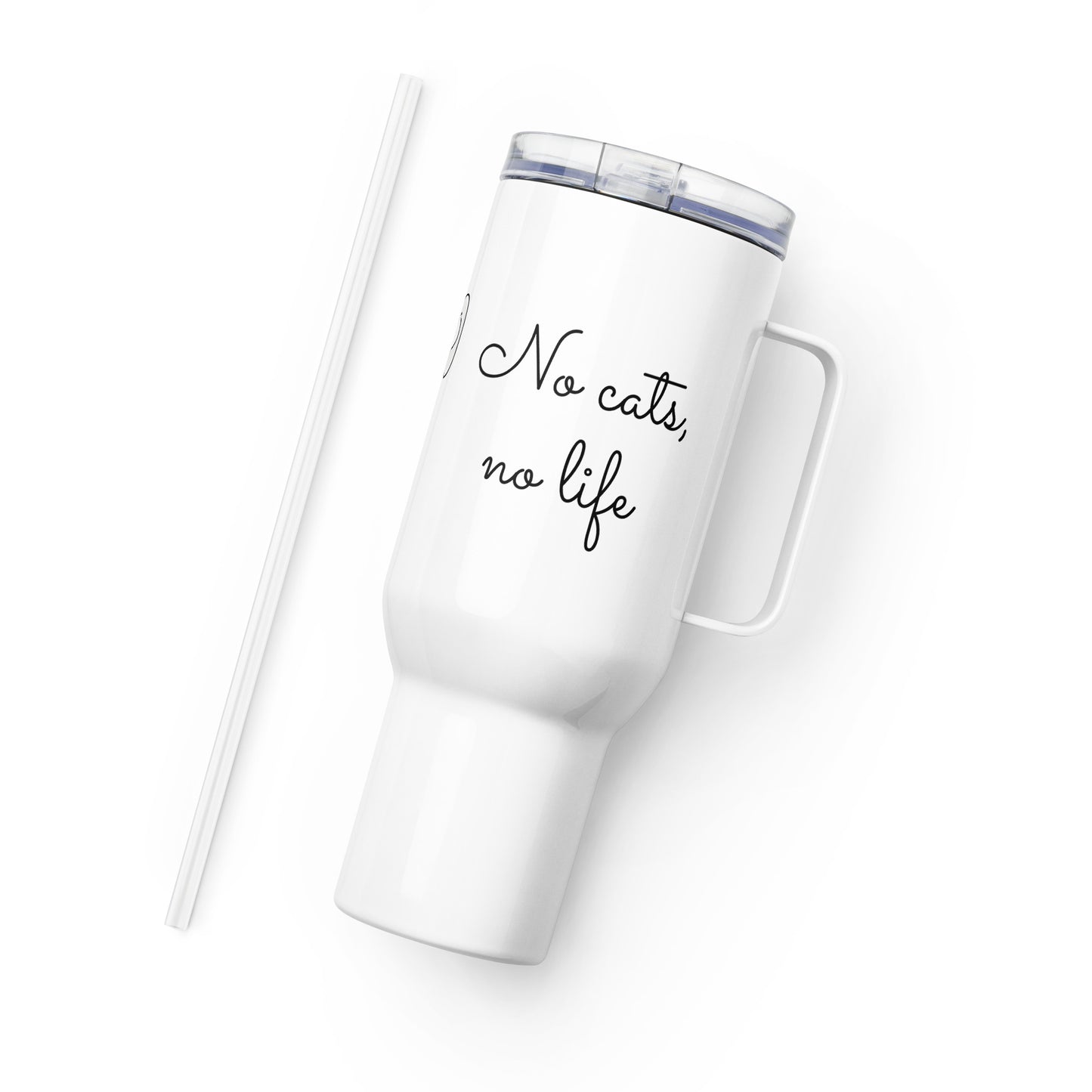Travel mug with a handle