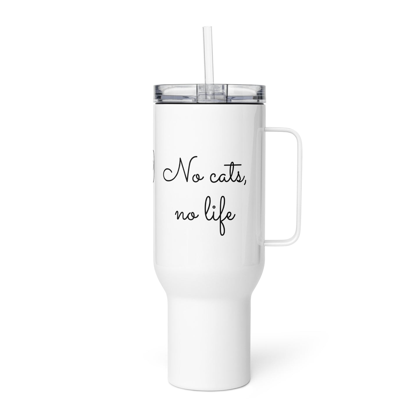 Travel mug with a handle