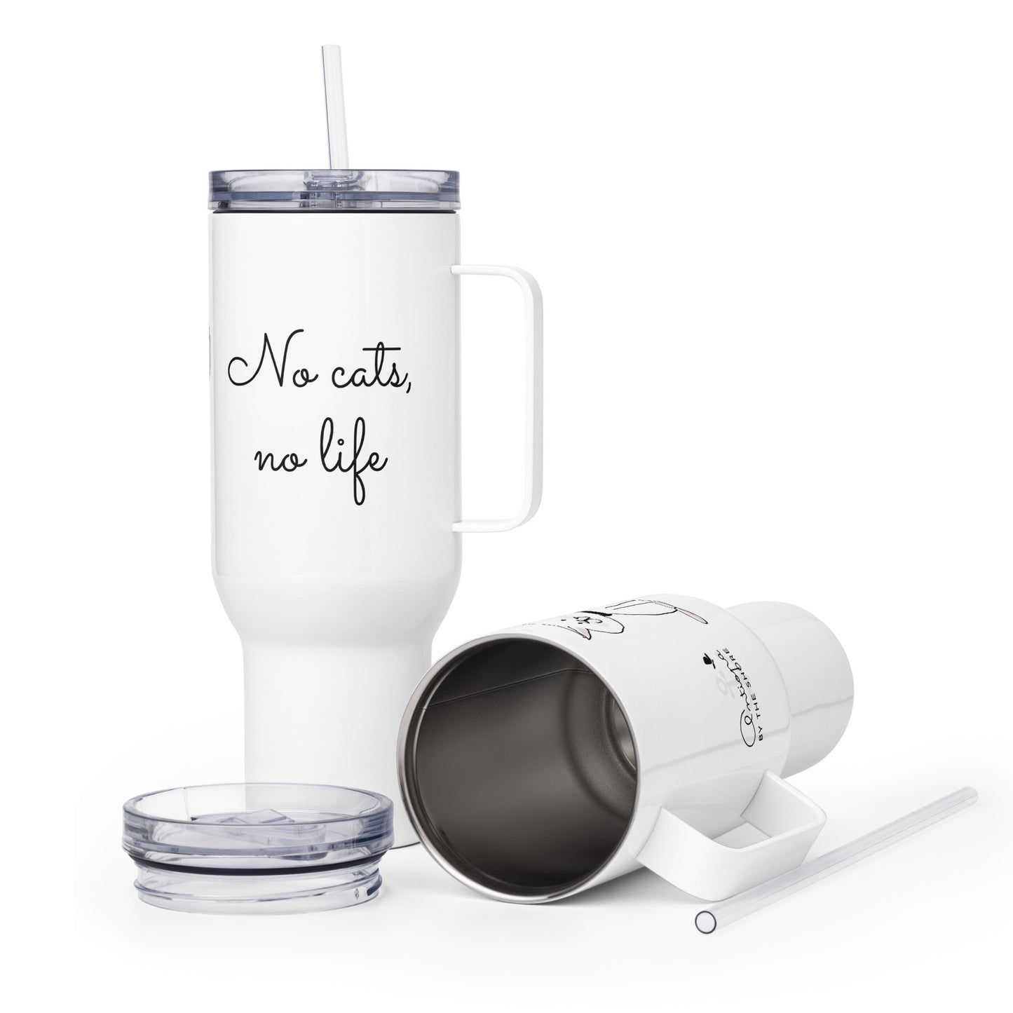 Travel mug with a handle