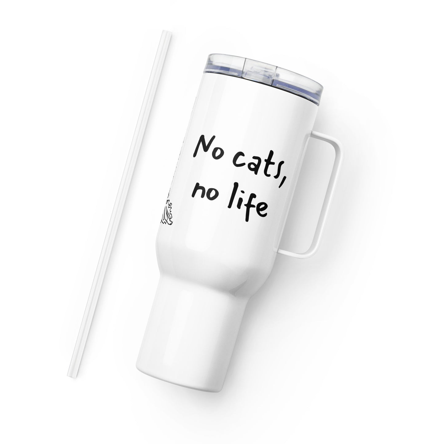 Travel mug with a handle