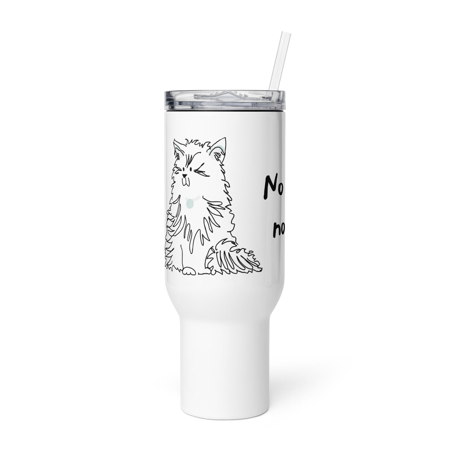 Travel mug with a handle