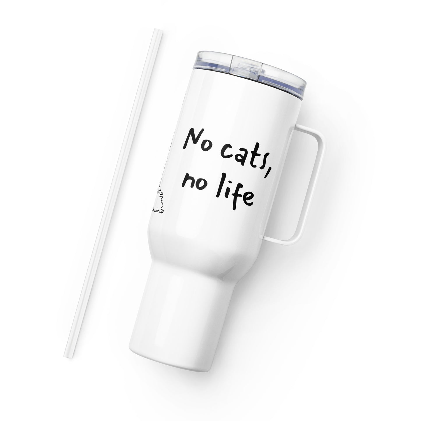 Travel mug with a handle