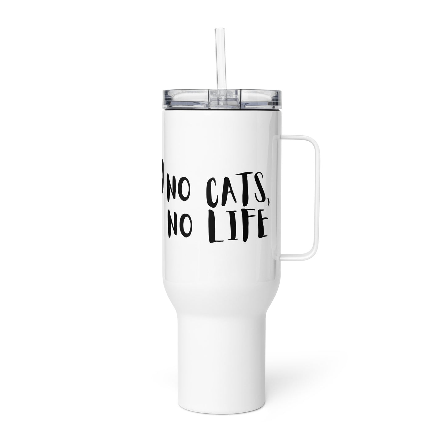 Travel mug with a handle