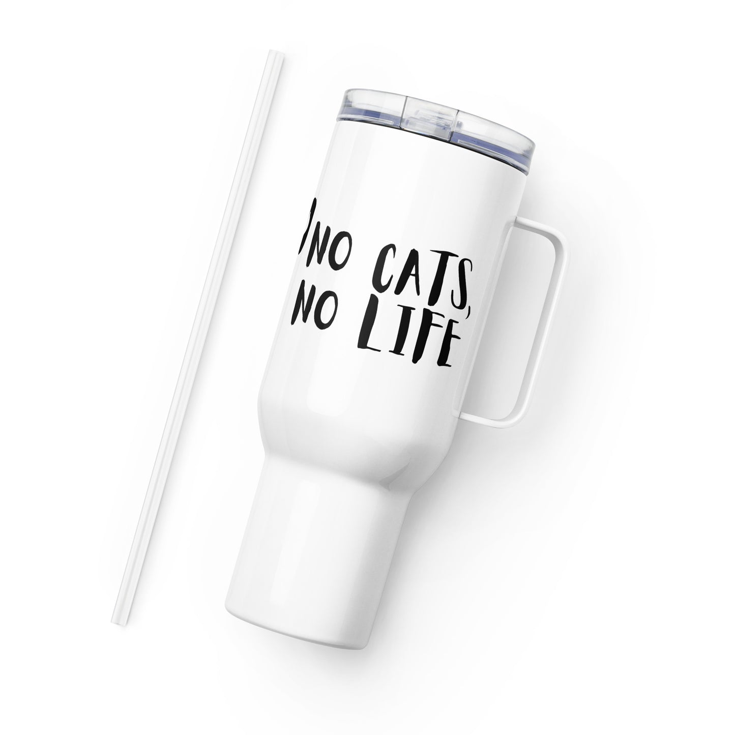 Travel mug with a handle