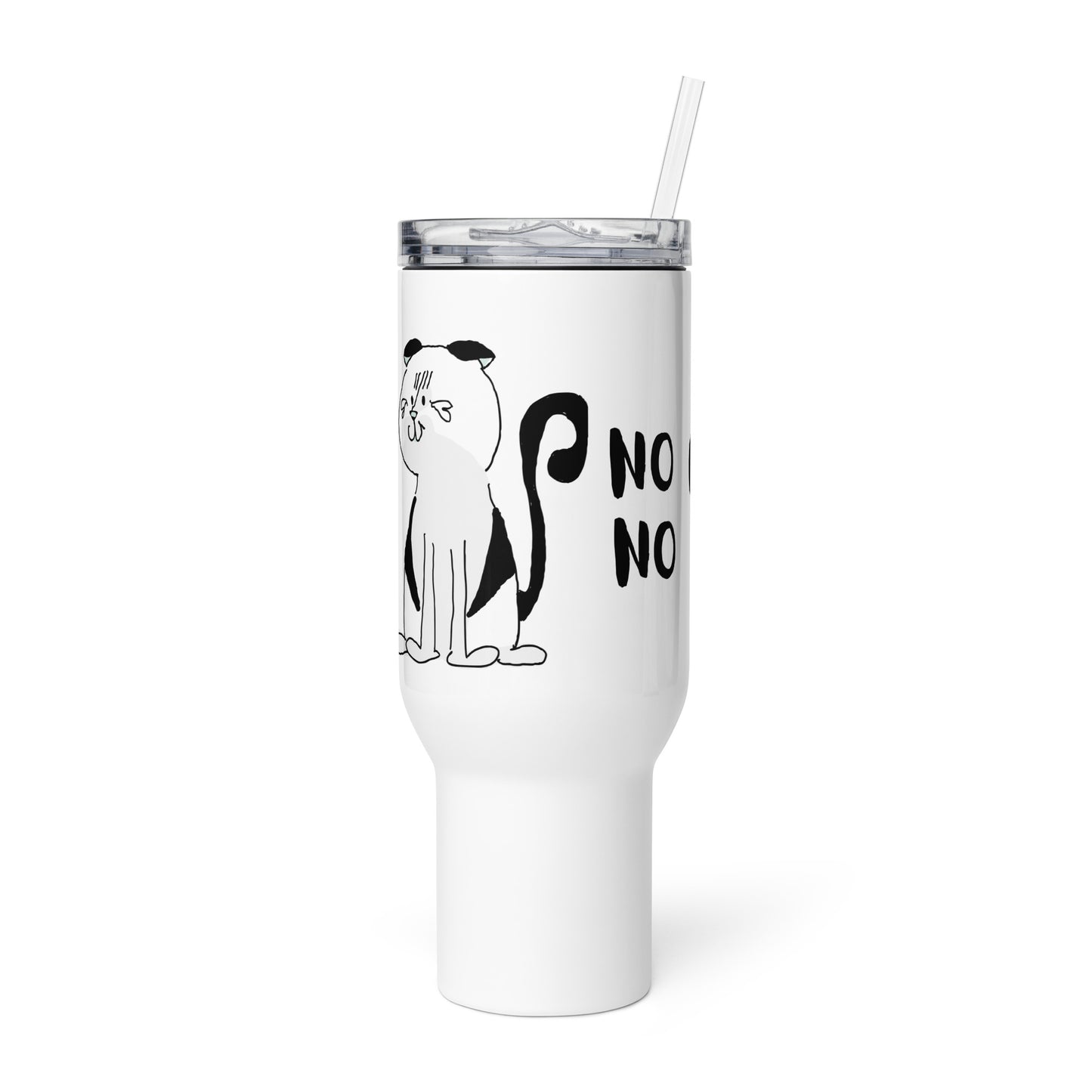 Travel mug with a handle