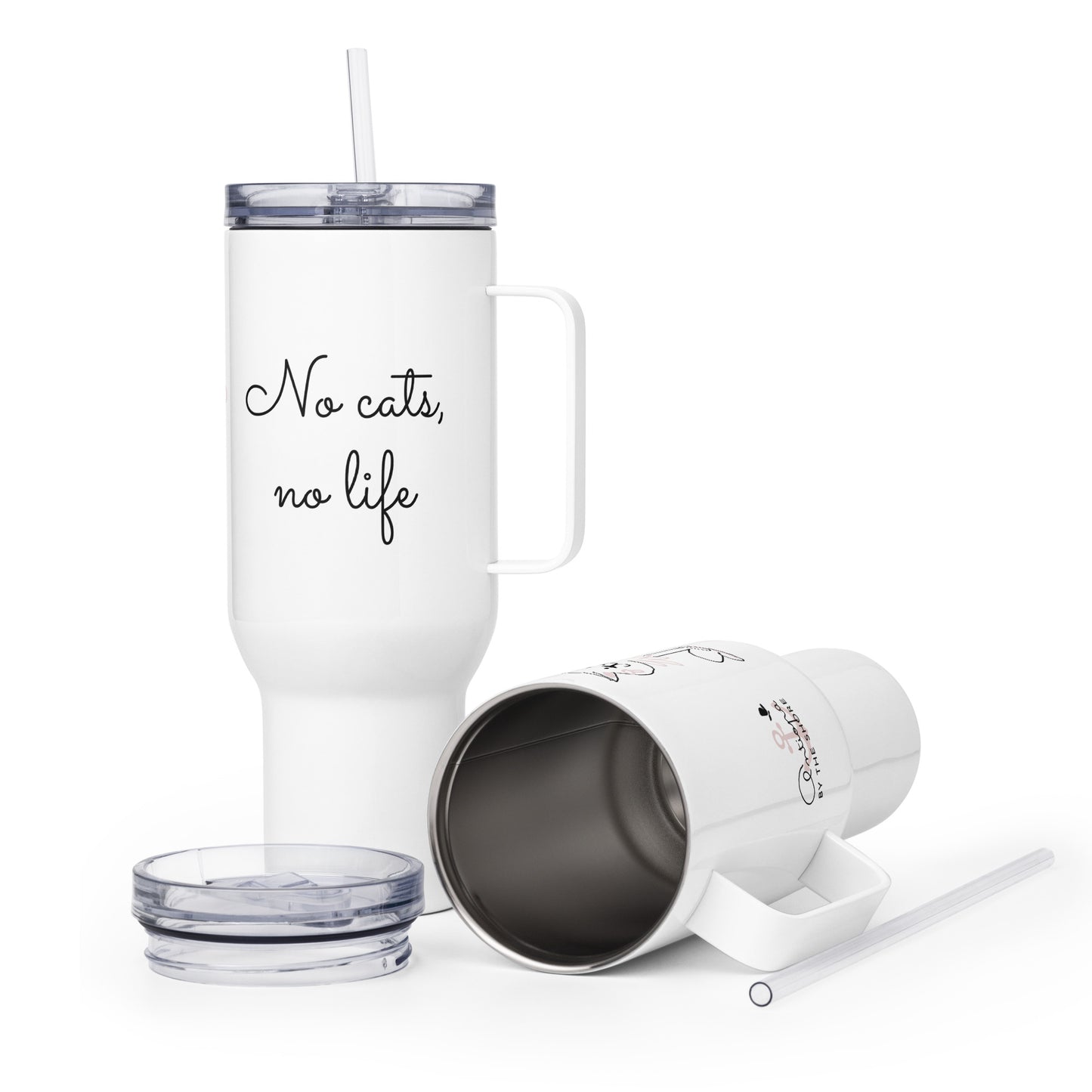 Travel mug with a handle
