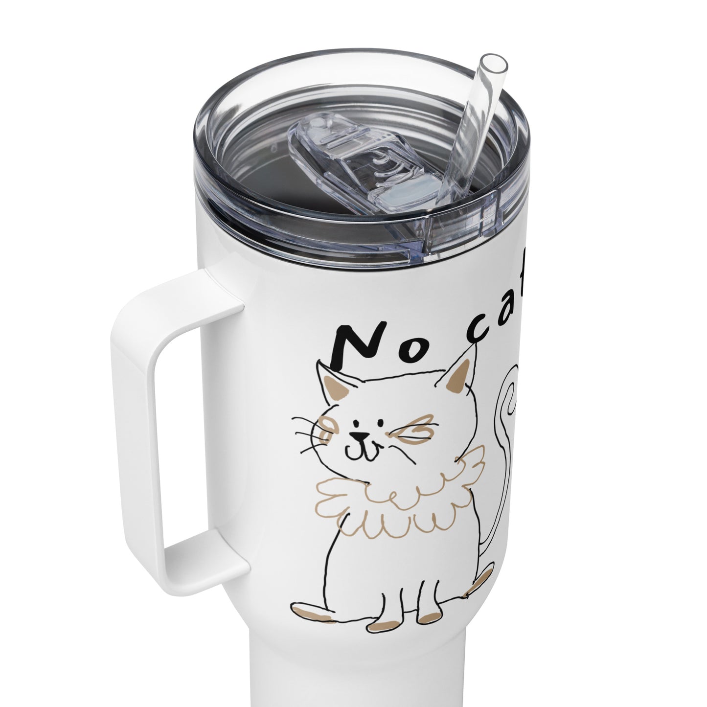 Travel mug with a handle