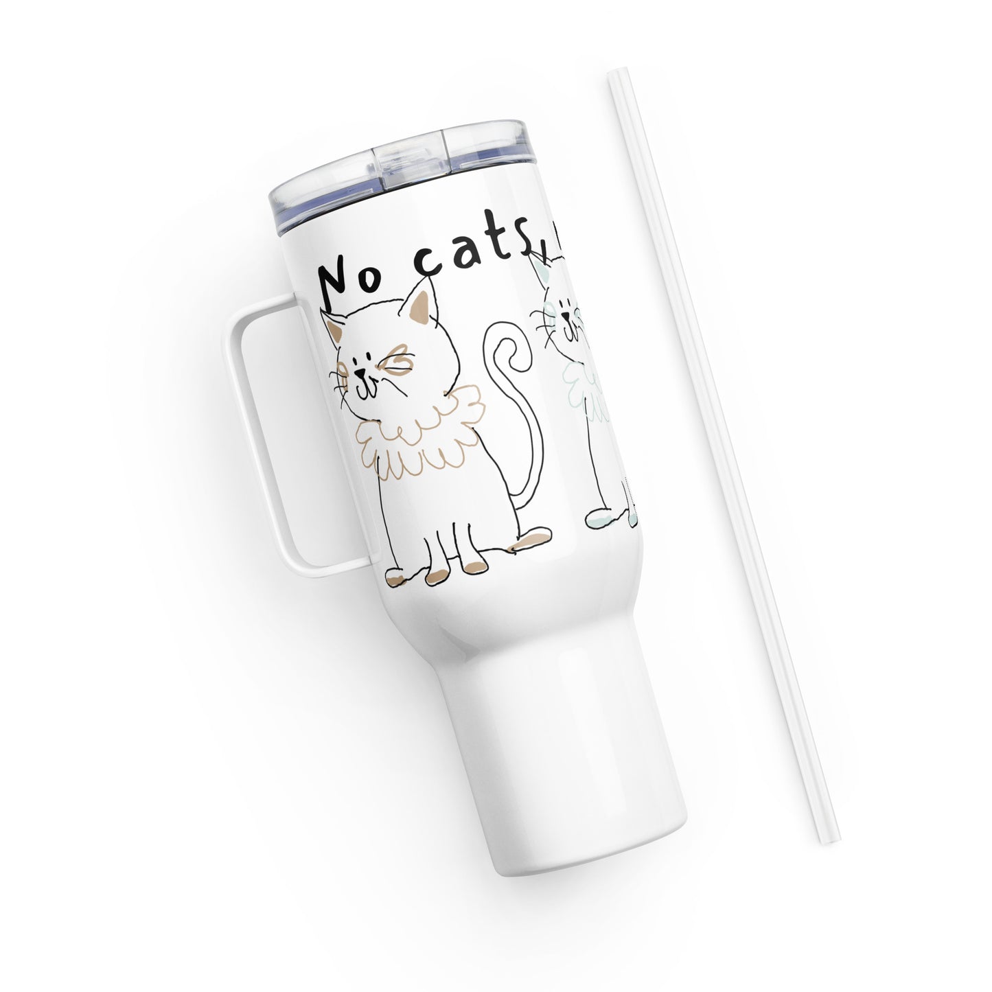 Travel mug with a handle