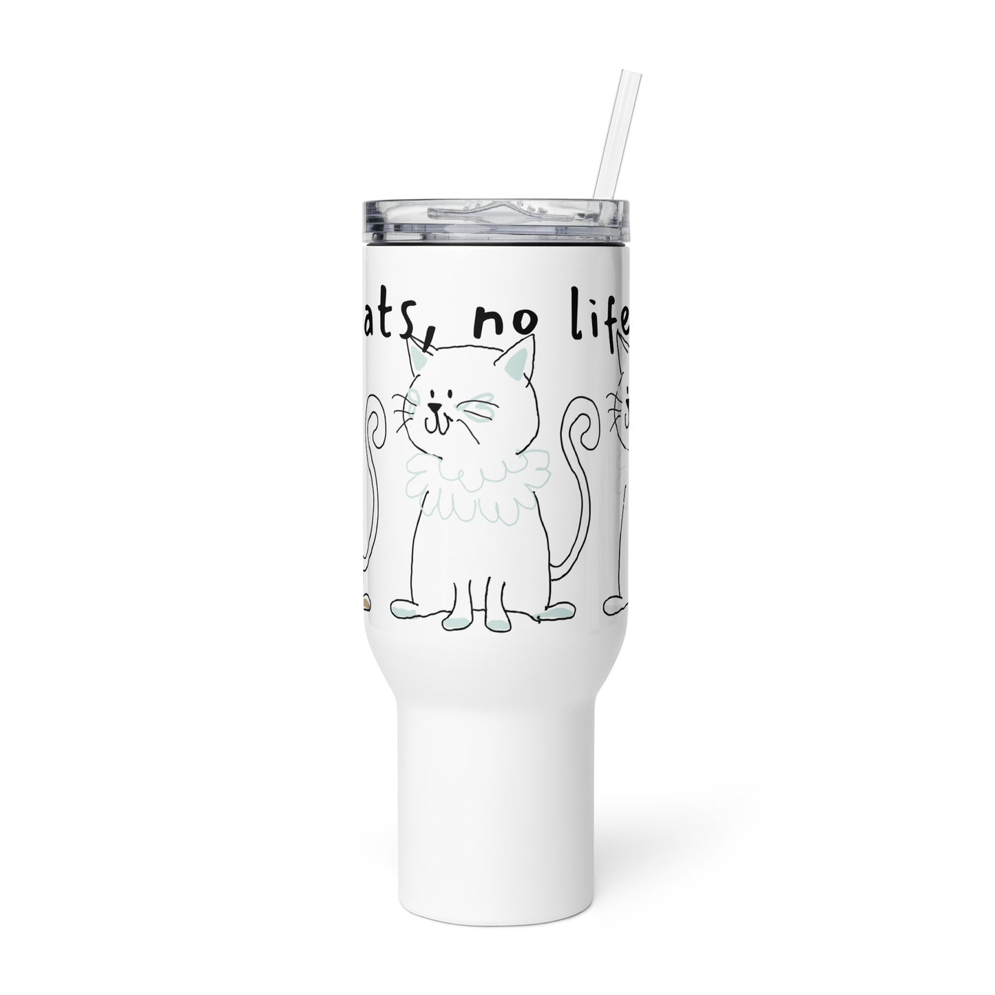 Travel mug with a handle