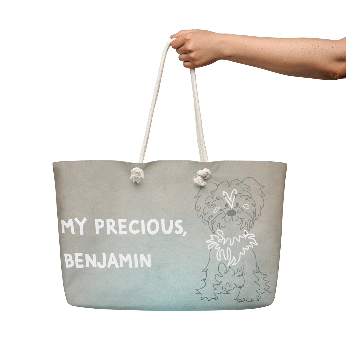Oversized weekender bag + Benjamin