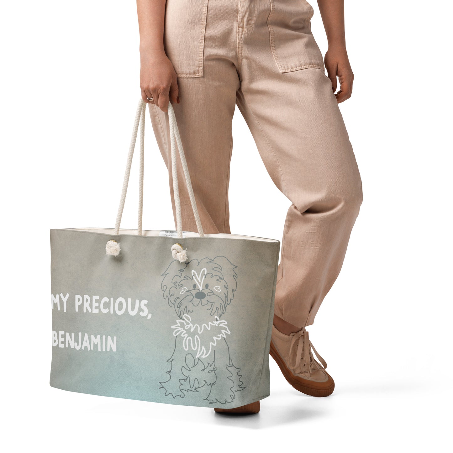 Oversized weekender bag + Benjamin