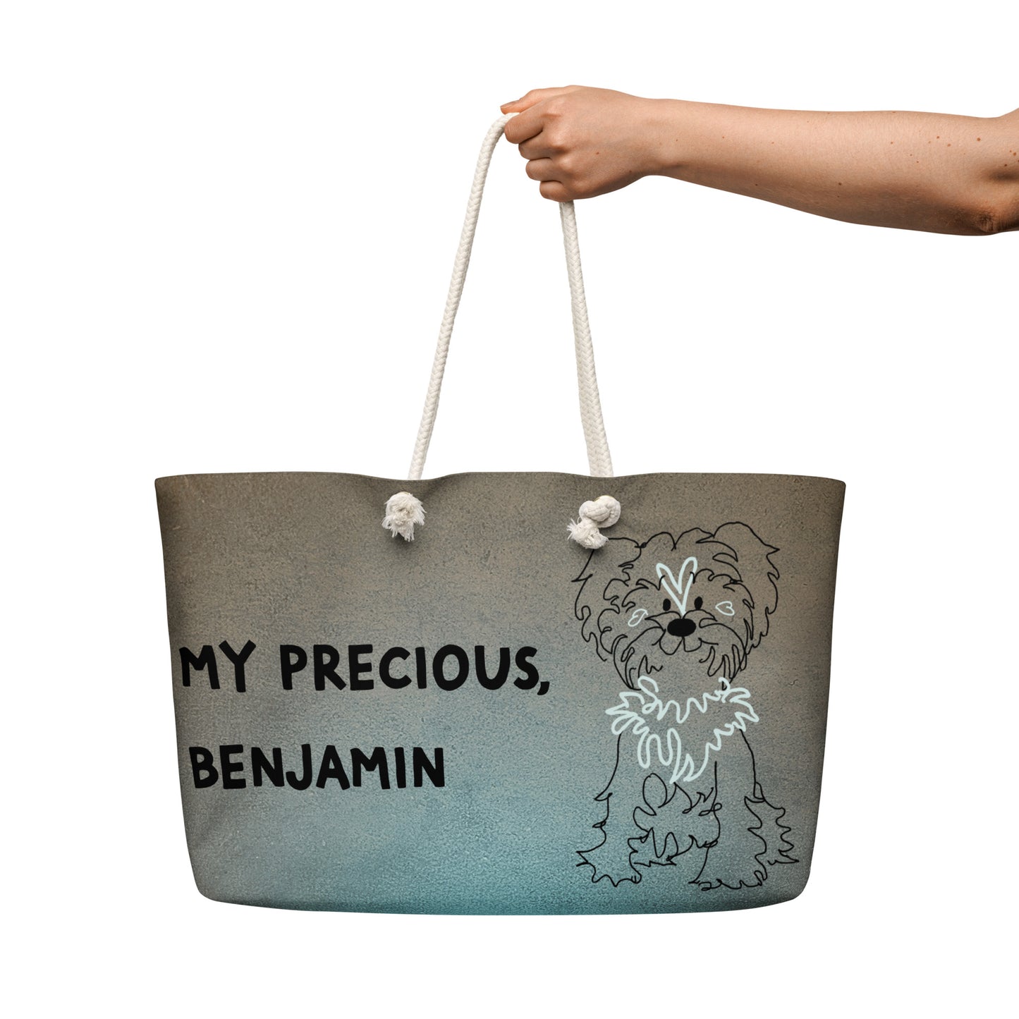 Oversized weekender bag + Benjamin