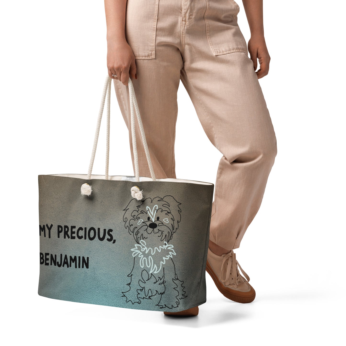 Oversized weekender bag + Benjamin