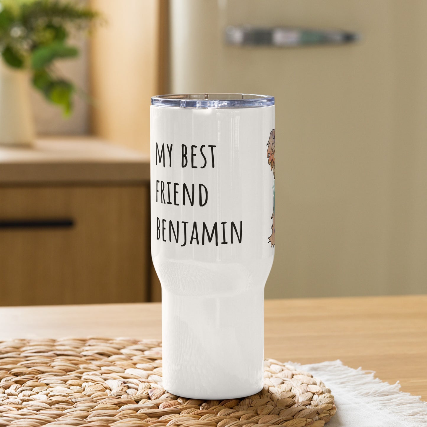 Travel Mug (25oz, 739ml) + Benjamin