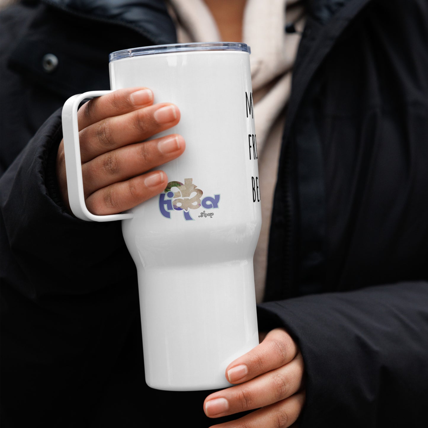 Travel Mug (25oz, 739ml) + Benjamin