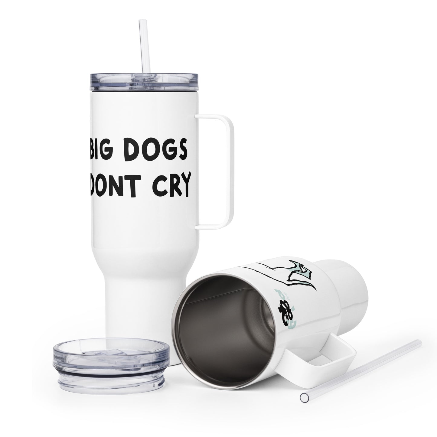 Travel mug with a handle