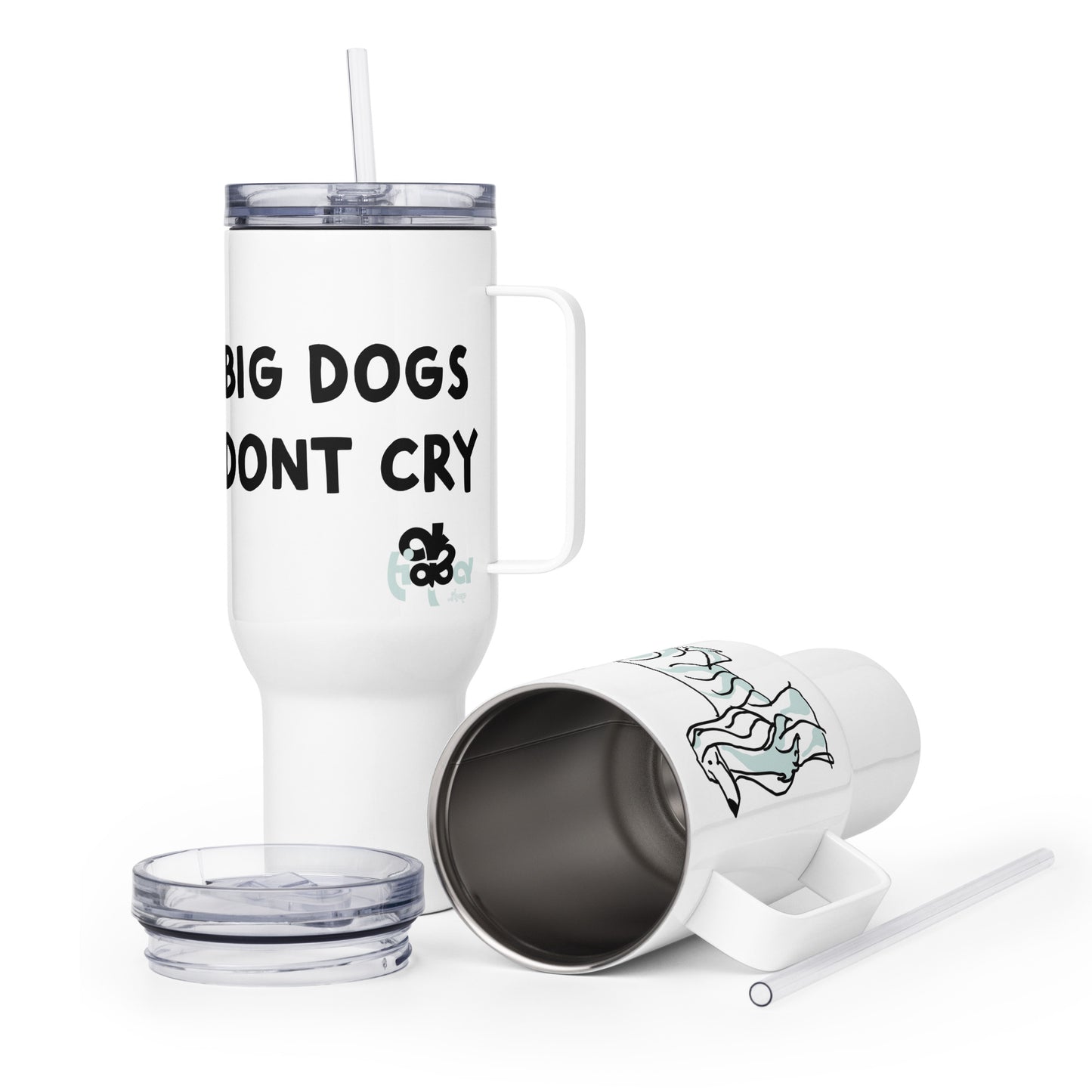 Travel mug with a handle