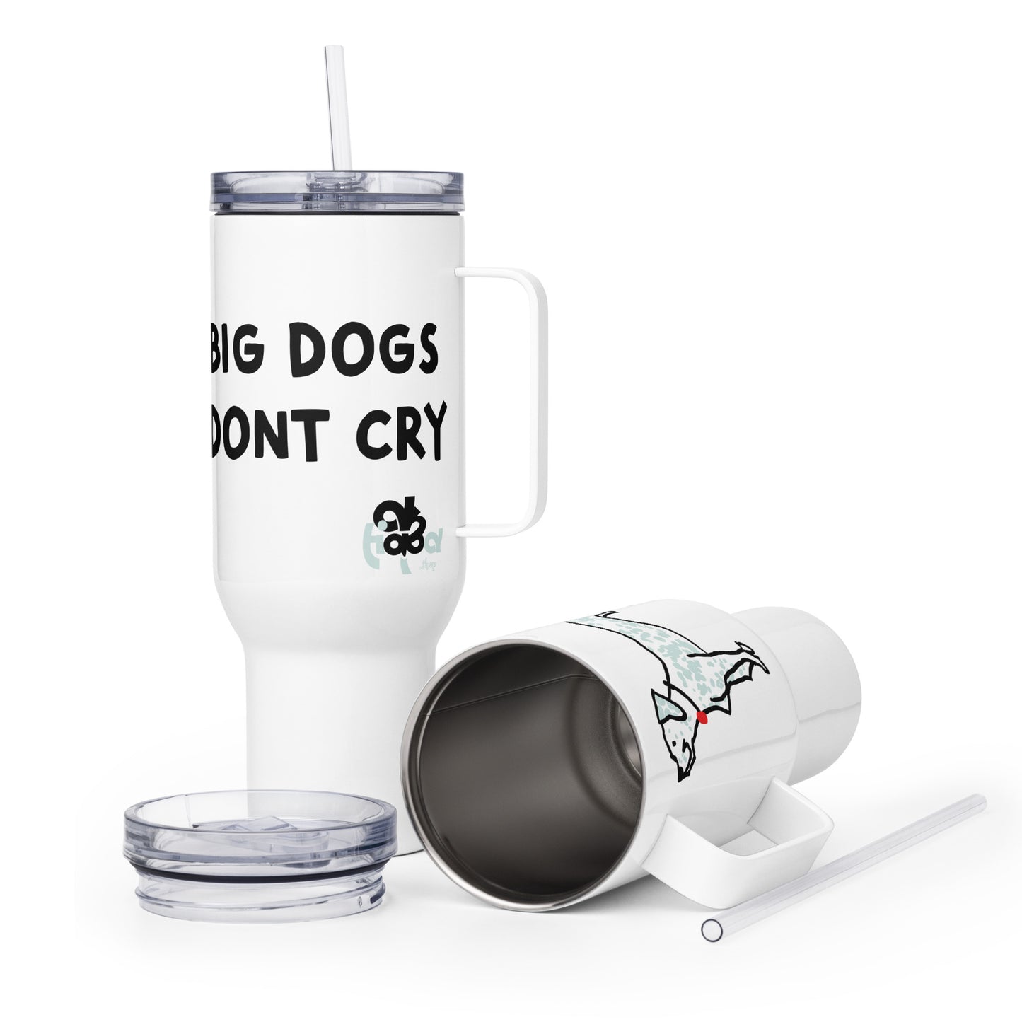 Travel mug with a handle