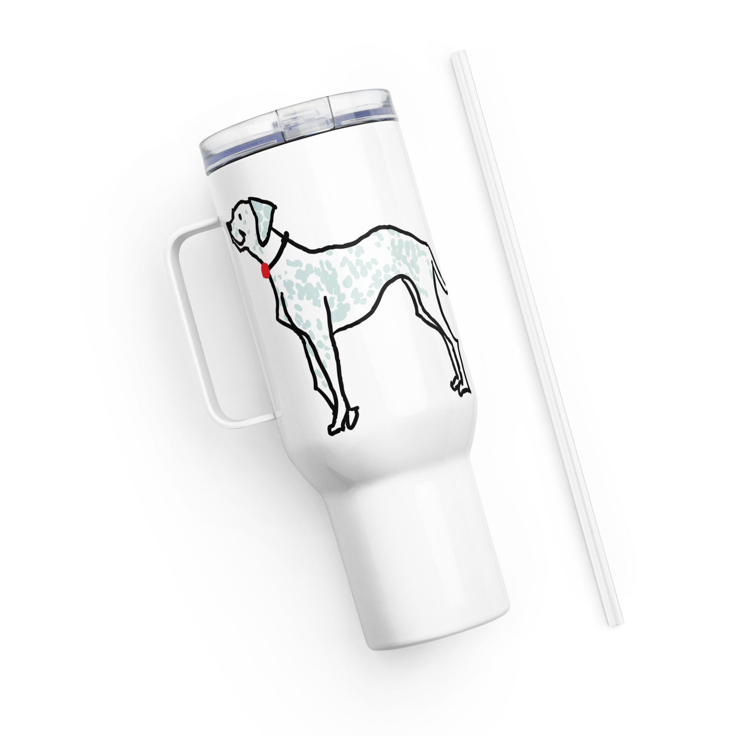 Travel mug with a handle