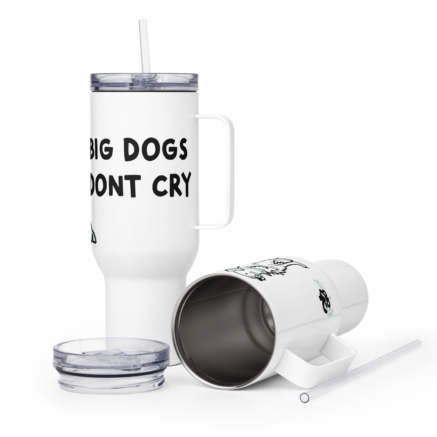 Travel mug with a handle