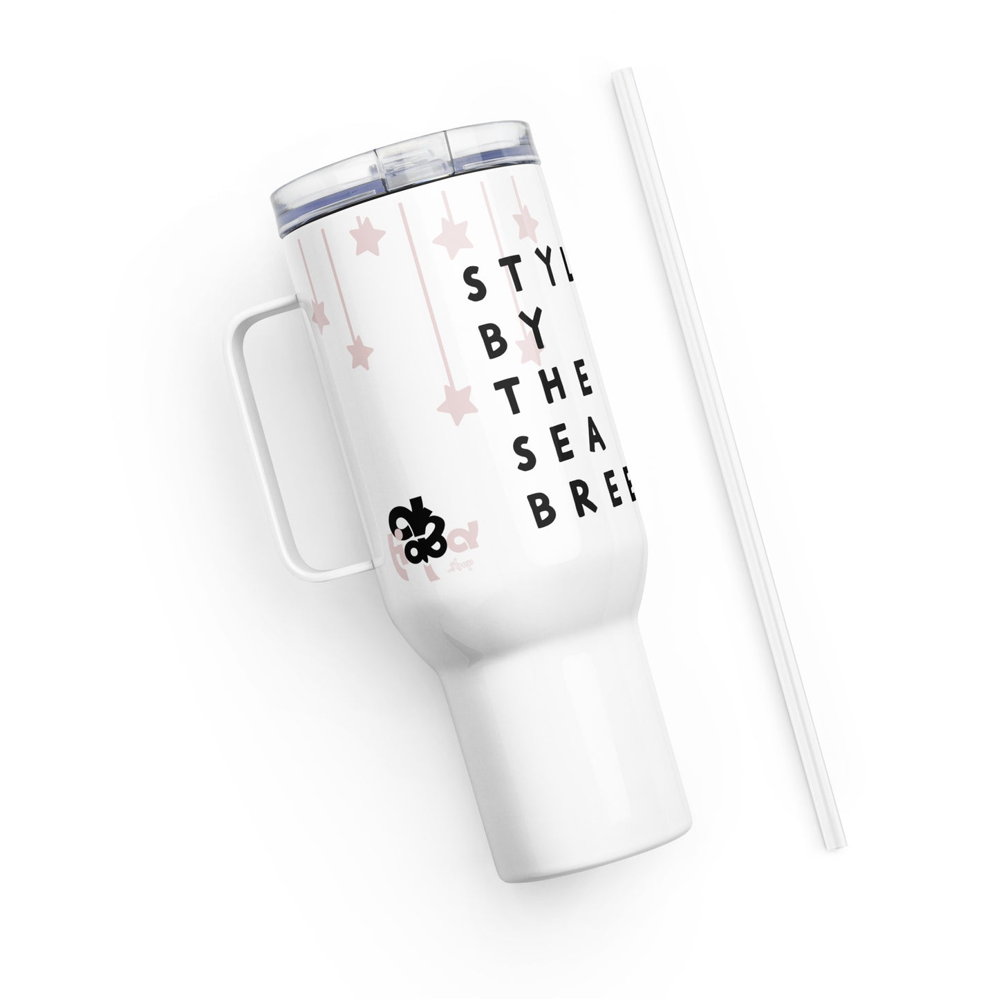 Travel mug with a handle