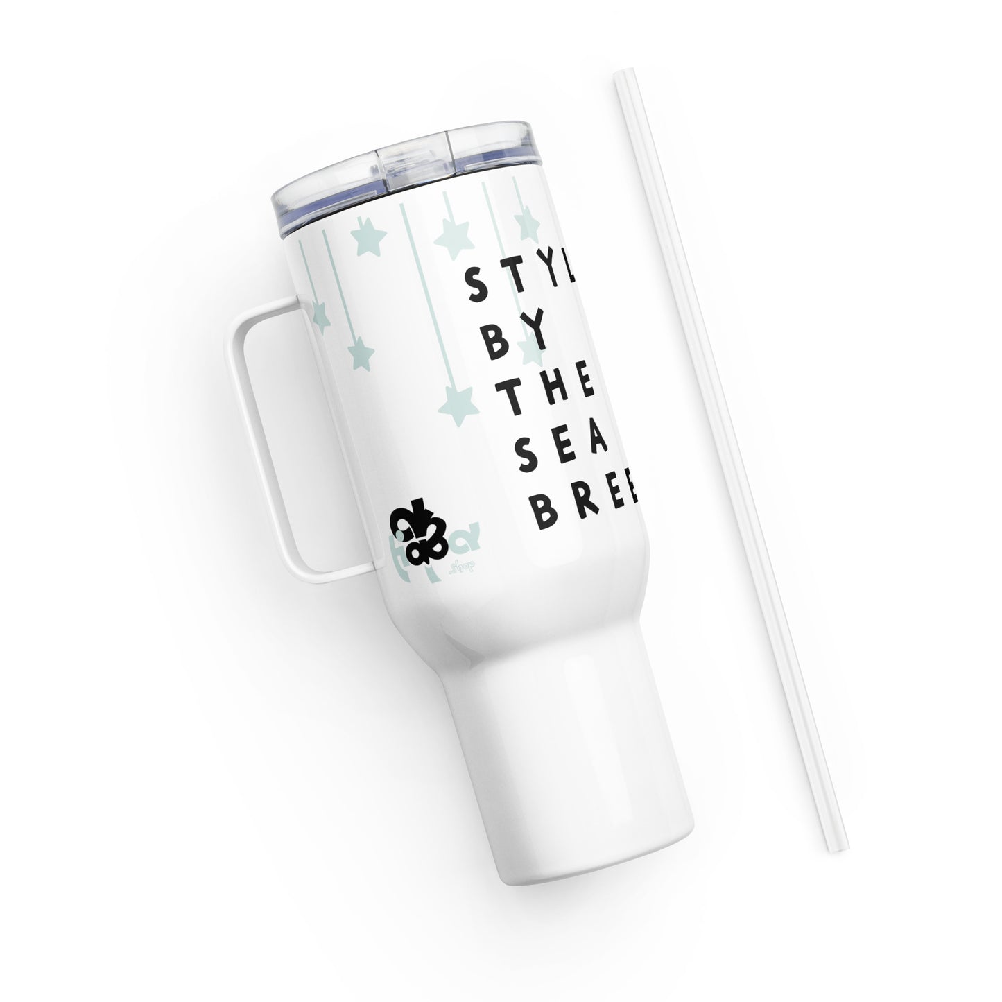 Travel mug with a handle
