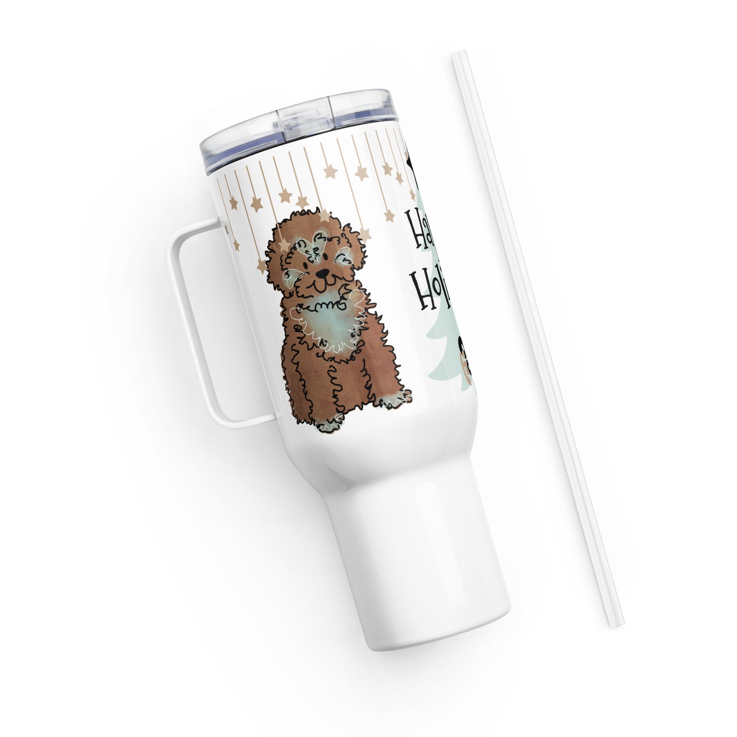 Travel mug with a handle