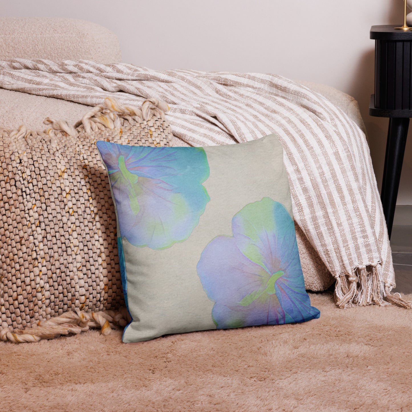 Premium Cushion Cover (Dreamy Pink Hibiscus)