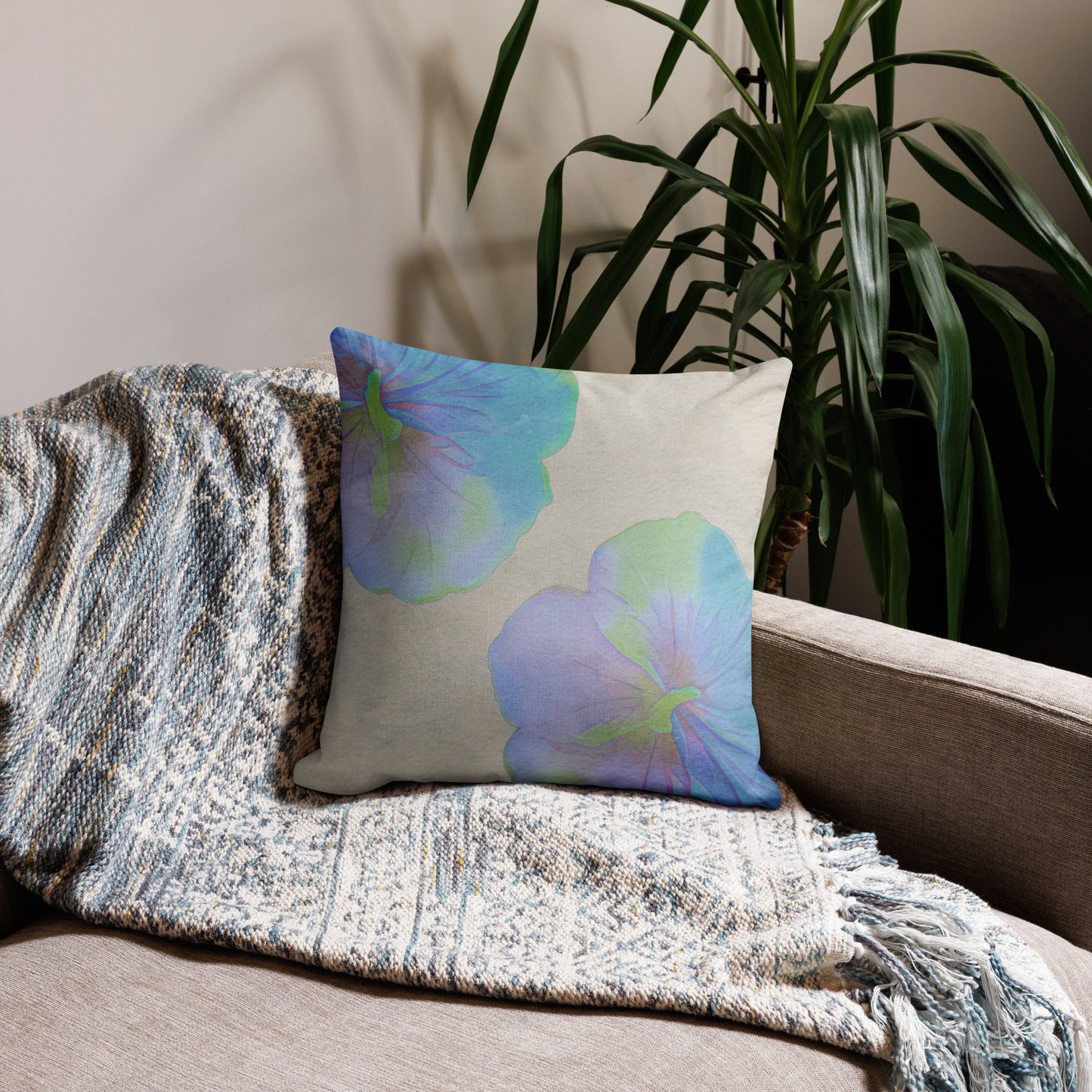 Premium Cushion Cover (Dreamy Pink Hibiscus)