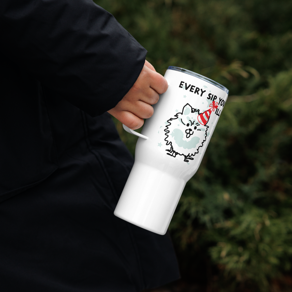 <I’ll Be Watching You for Pomeranian Lovers> Travel Mug