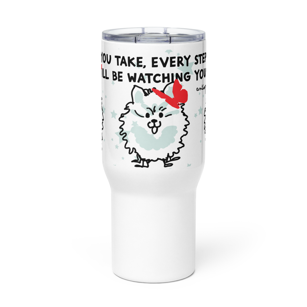 <I’ll Be Watching You for Pomeranian Lovers> Travel Mug