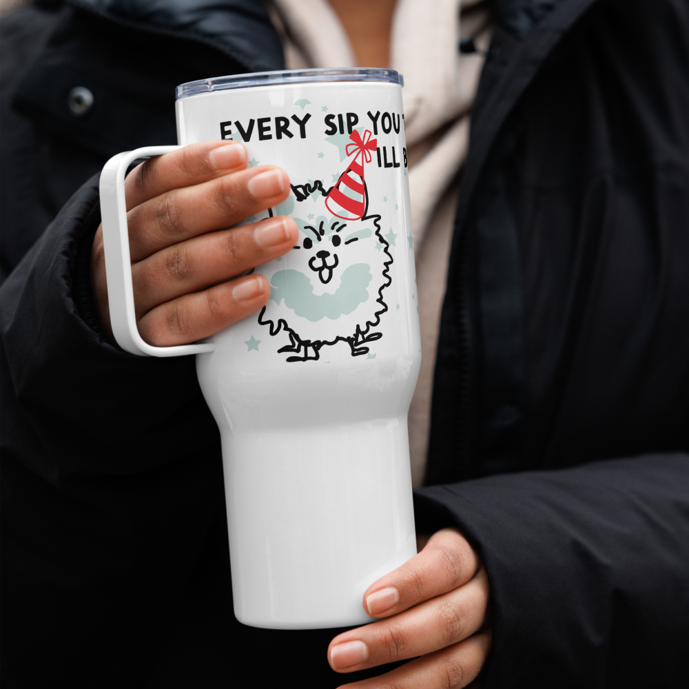 <I’ll Be Watching You for Pomeranian Lovers> Travel Mug