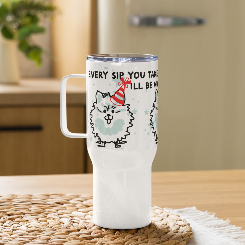 <I’ll Be Watching You for Pomeranian Lovers> Travel Mug