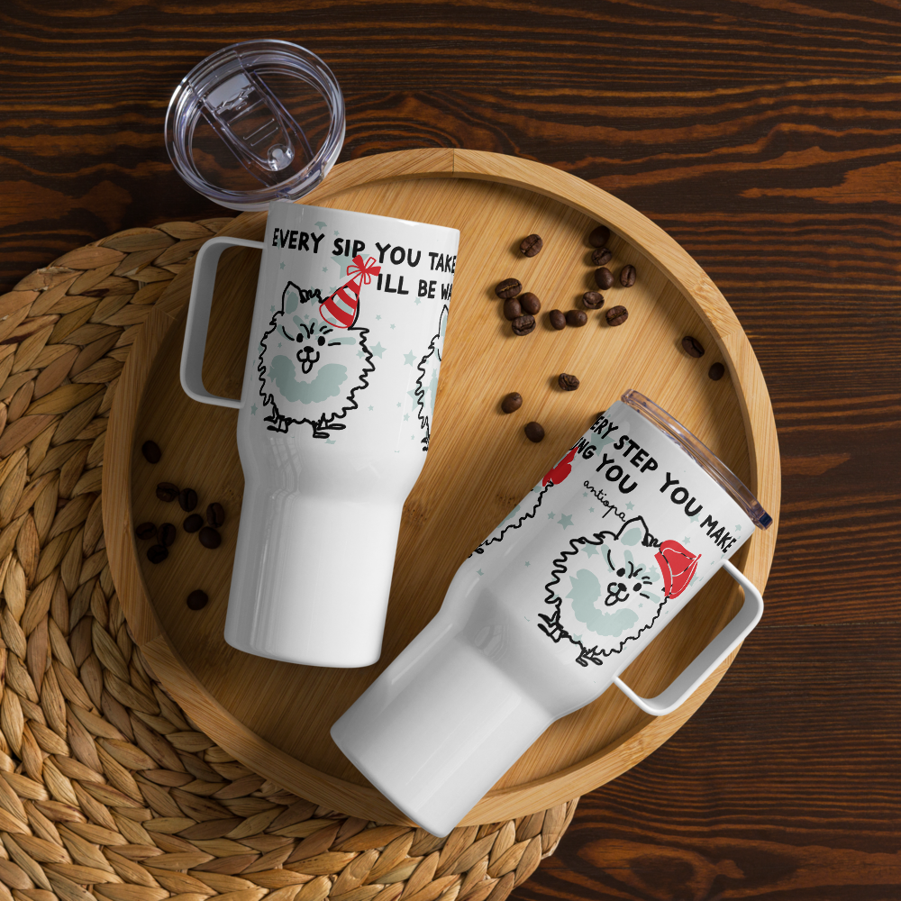 <I’ll Be Watching You for Pomeranian Lovers> Travel Mug