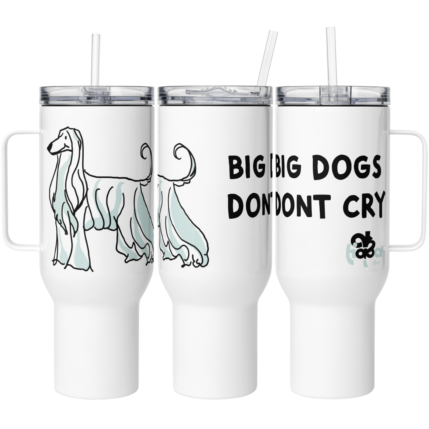 Travel mug with a handle