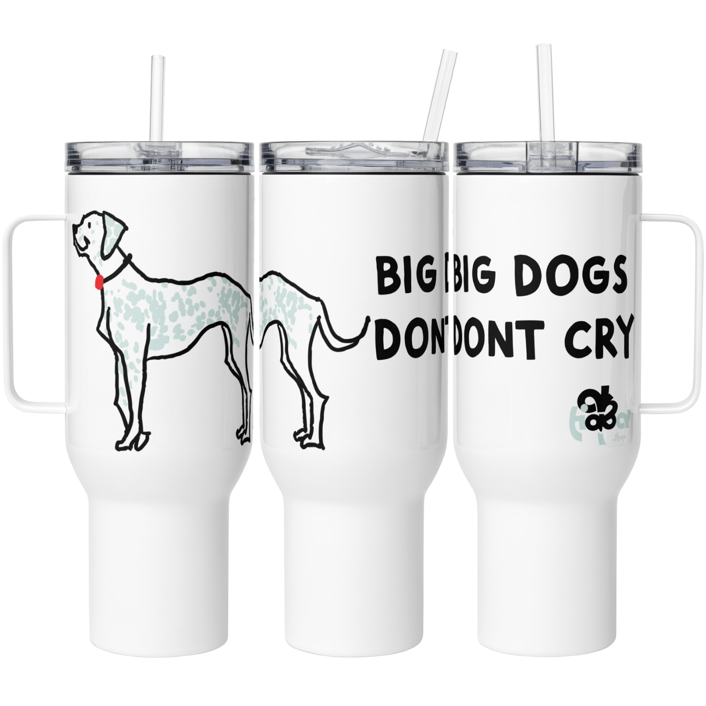 Travel mug with a handle