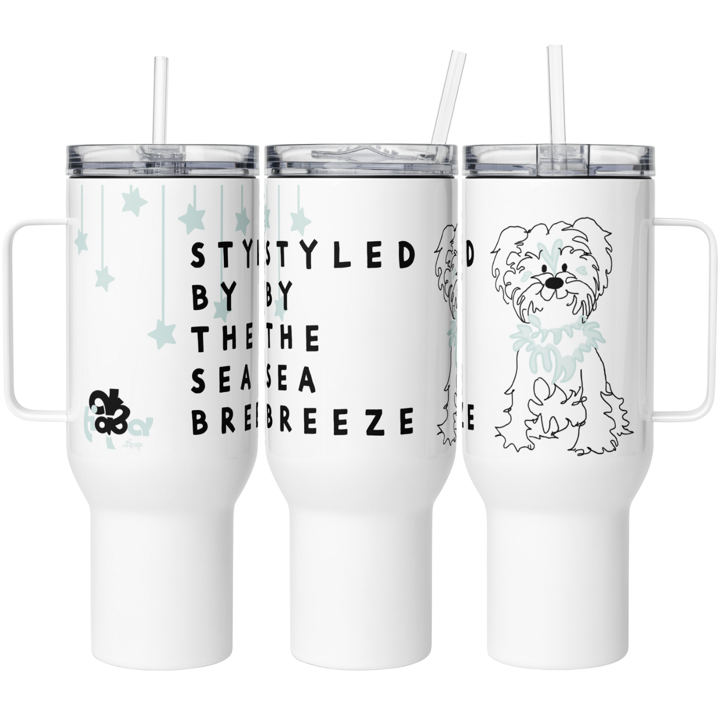 Travel mug with a handle