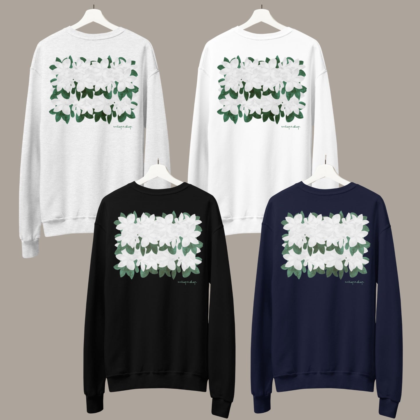 Floral Sweatshirt (White)