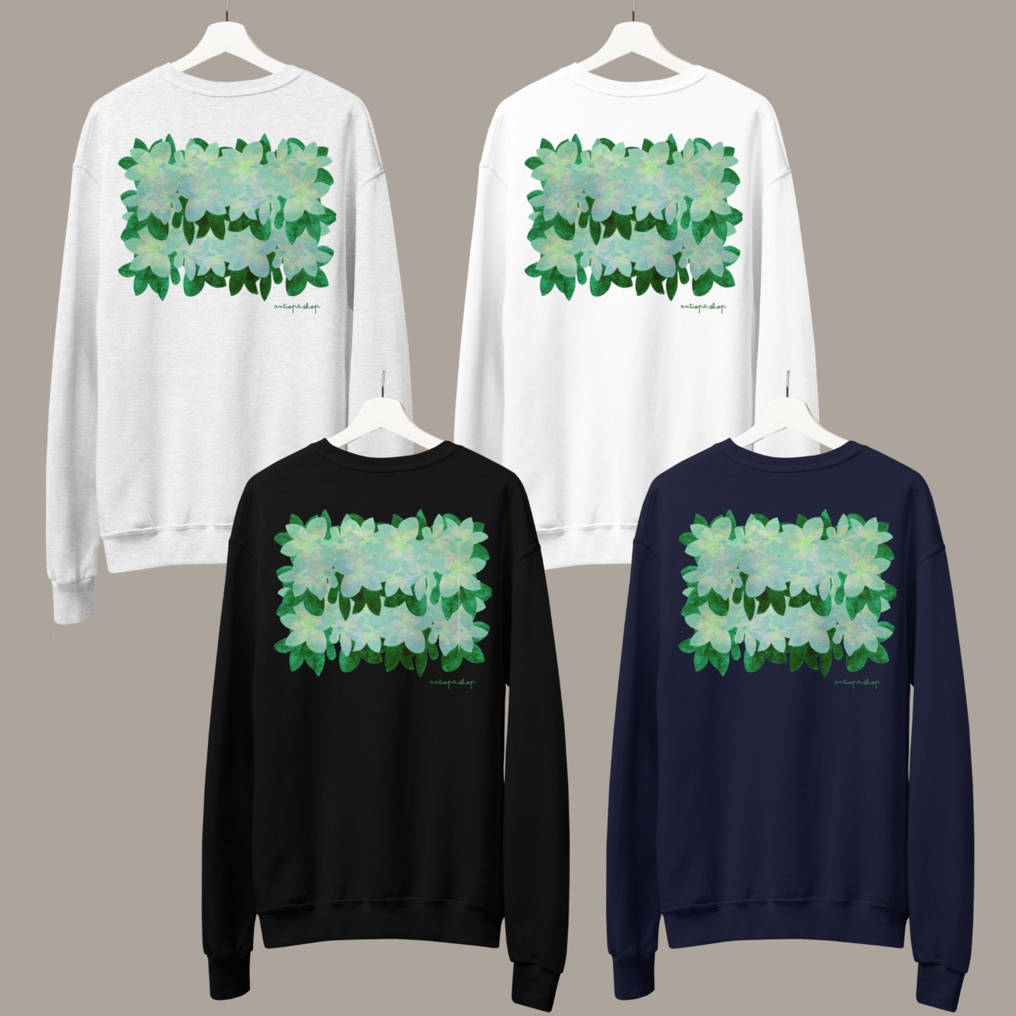 Floral Sweatshirt (Aurora Green)