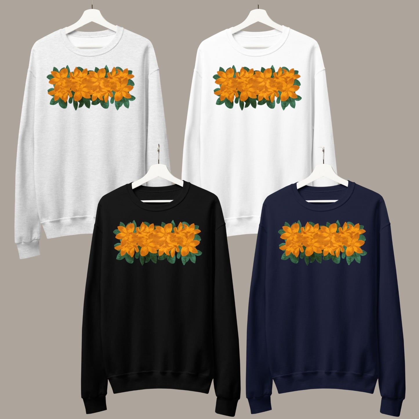 Floral Sweatshirt (Dusty Orange)