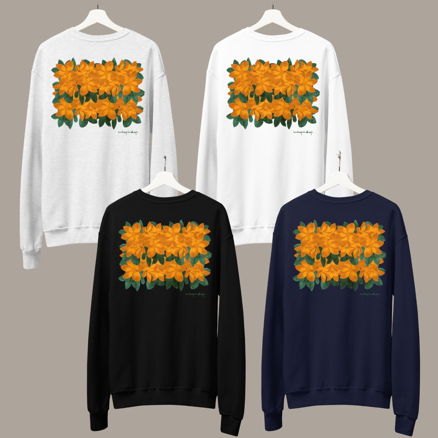 Floral Sweatshirt (Dusty Orange)