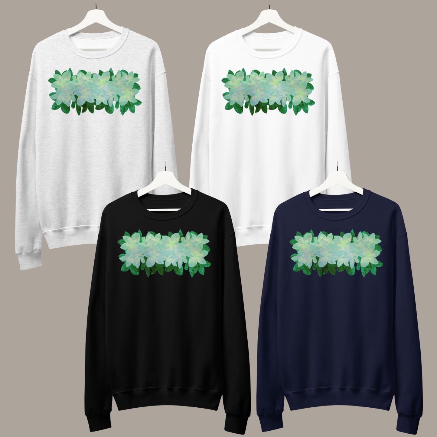 Floral Sweatshirt (Aurora Green)