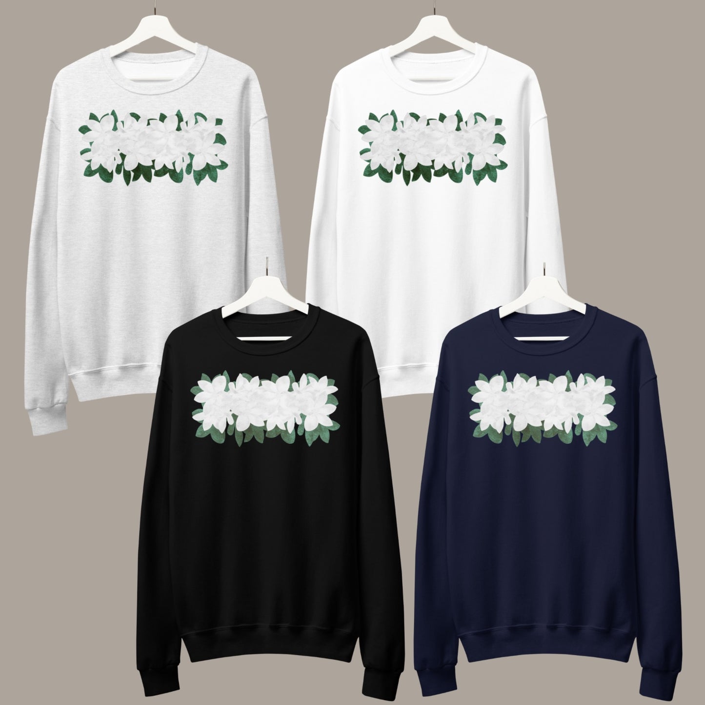Floral Sweatshirt (White)