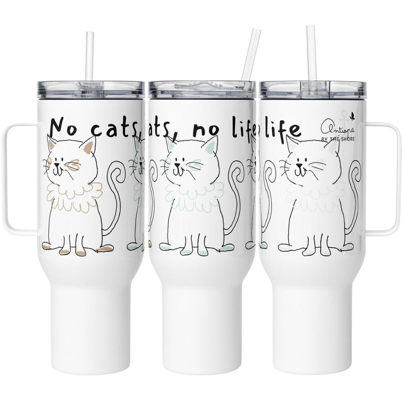 Travel Mug + Cats