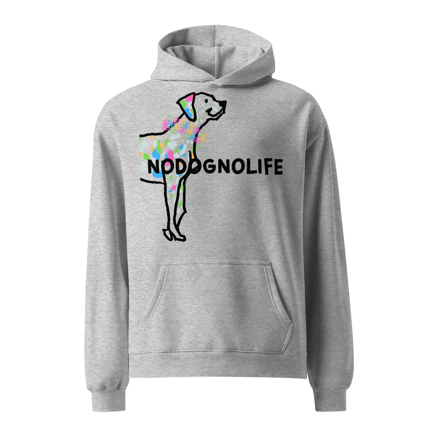 <No Dog, No Life> Oversized Hoodie