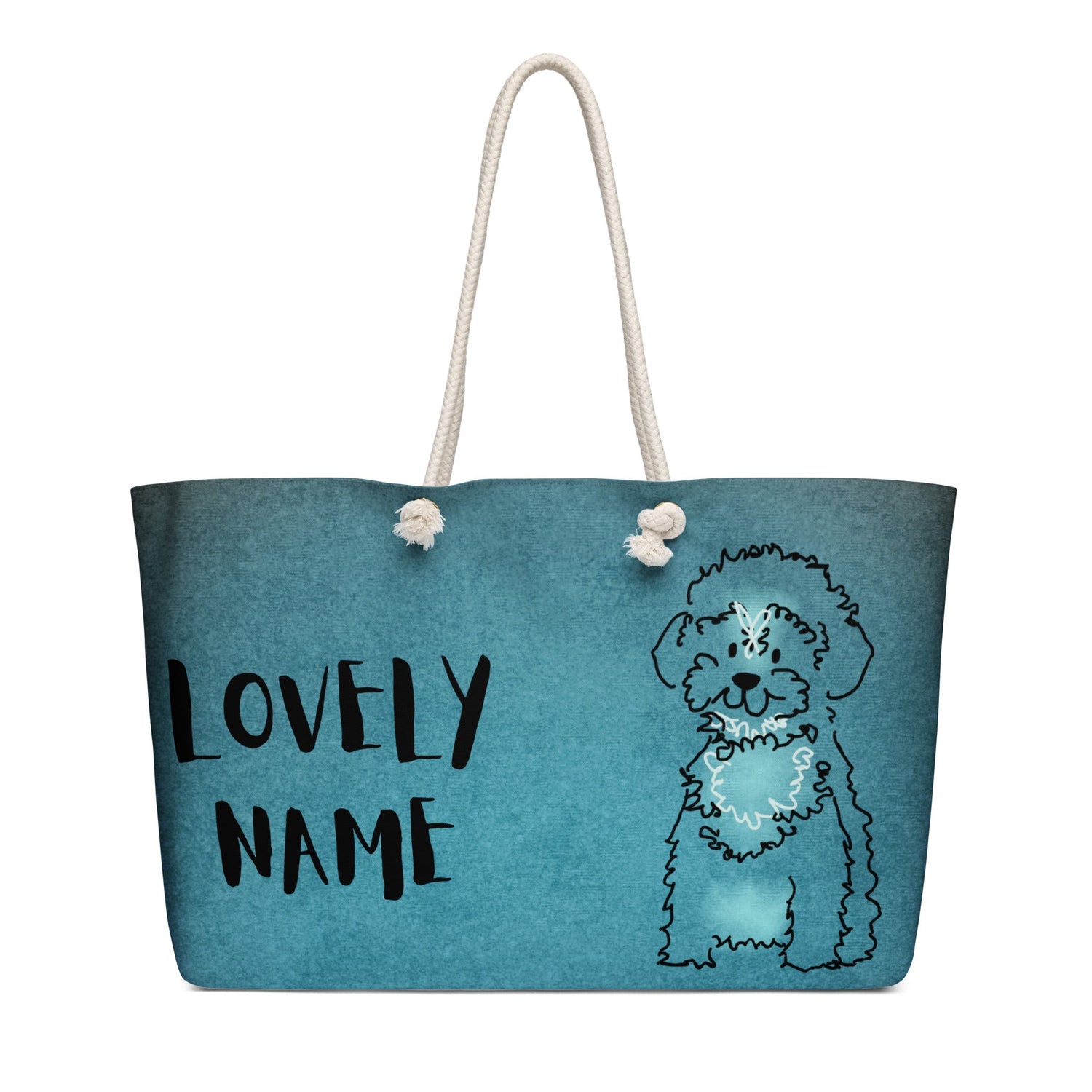 Turquoise + Oversized Weekender Bag + Dogs