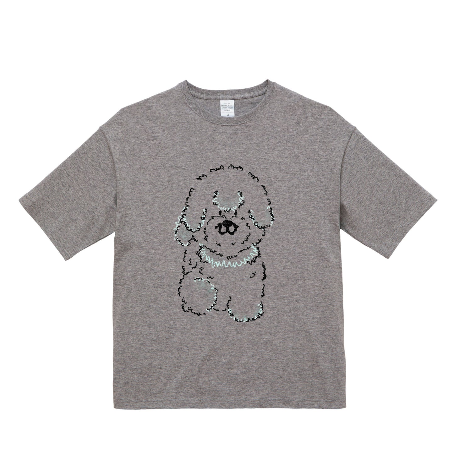 ビションフリーゼ　オーバーサイズT mixed-gray image