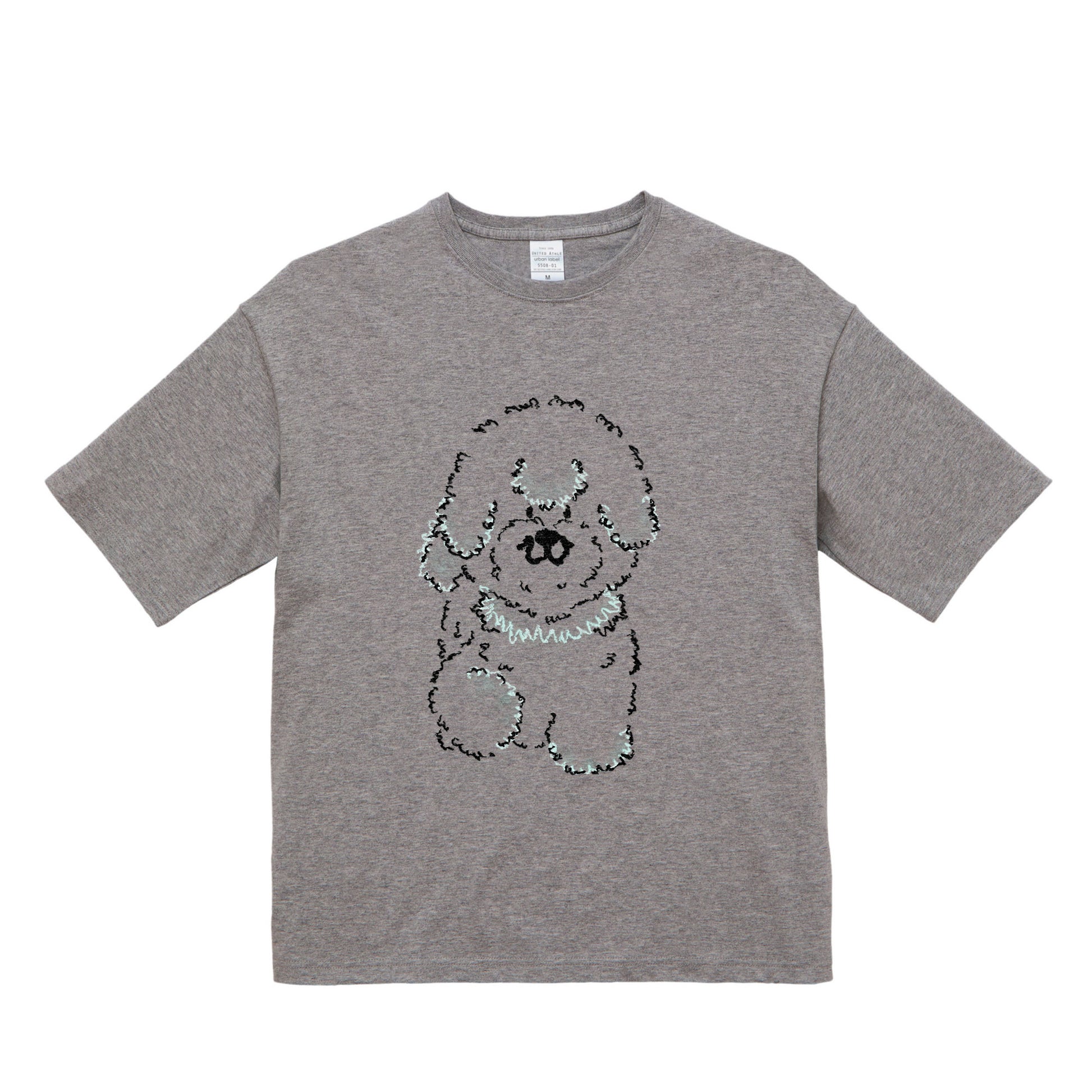 ビションフリーゼ　オーバーサイズT mixed-gray image