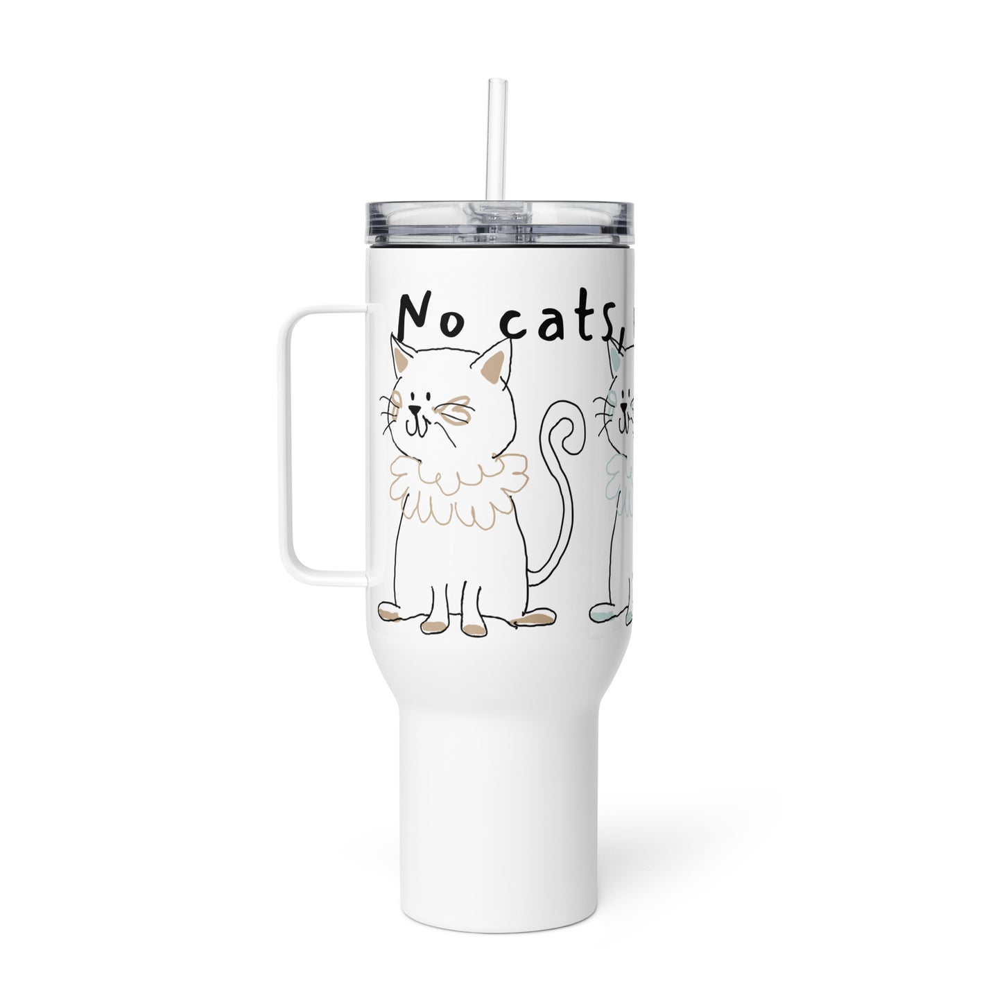 Travel mug with a handle